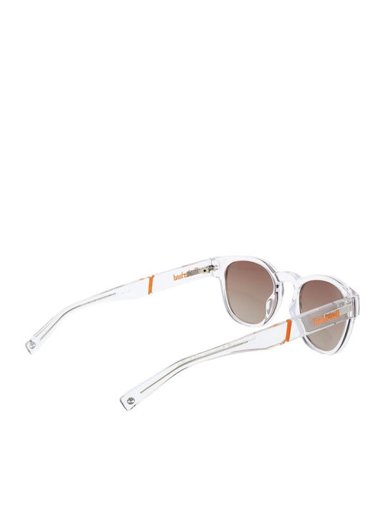 Timberland Unisex Sunglasses with Transparent Frame and Brown Lens TB9334 26H
