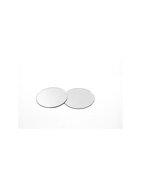 SteweHome Wall Mirror with Silver Plastic Frame Diameter 20cm 4 Pieces