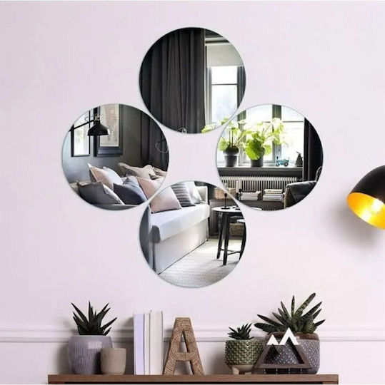 SteweHome STE-009299-P9299 Καθρέπτης Ασημί Διαμέτρου 20cm 4τμχ SteweHome STE-009299-P9299 Καθρέπτης Ασημί Διαμέτρου 20cm 4τμχ
