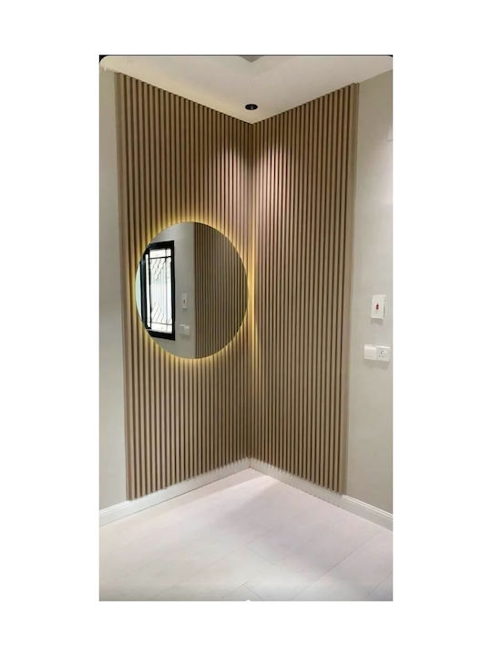 SteweHome SteweHome Wandspiegel mit Orange Rahmen & LED Beleuchtung Durchmesser 60cm