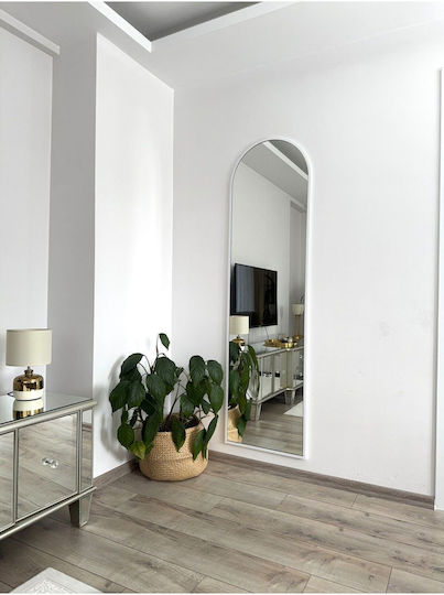 SteweHome STE-010425-P10425 Καθρέπτης Ολόσωμος Οβάλ Λευκός 180x50cm SteweHome STE-010425-P10425 Καθρέπτης Ολόσωμος Οβάλ Λευκός 180x50cm