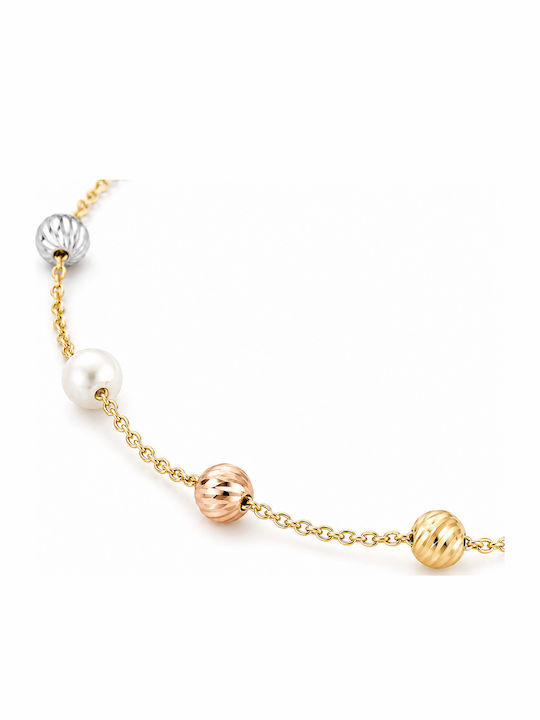 Senzio Belibasakis Women's Bracelet Gold 14K with Pearls