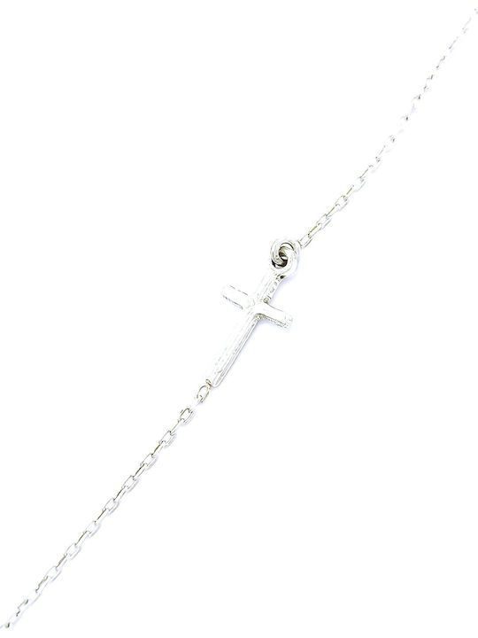 PS Silver Damen Armband Kette Mit Kreuz Design Aus Silber PS Silver Damen Armband Kette Mit Kreuz Design Aus Silber