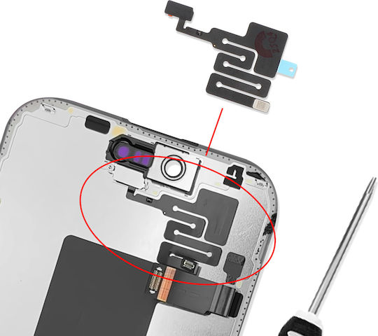 Clappio Replacement Proximity Sensor Flex Cable Iphone Air Black