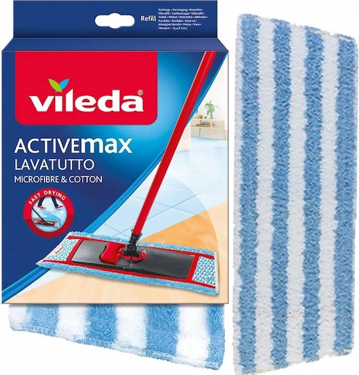 Vileda Active Max Flat Mop Ανταλλακτικό Πανί Παρκετέζας