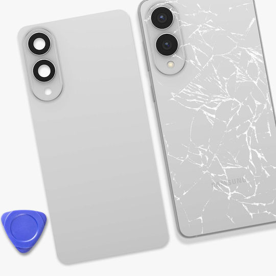 Clappio Replacement Battery Cover Galaxy S25 Edge Integrated Adhesive Silver