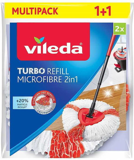 Vileda Turbo Drehbares Ersatzteil für Mopp 2 Stück