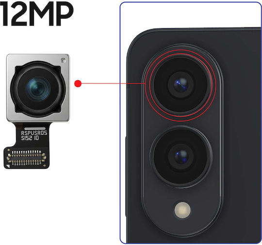 Clappio Ultra Wide-angle 12mp Rear Camera Galaxy S25 Edge Black