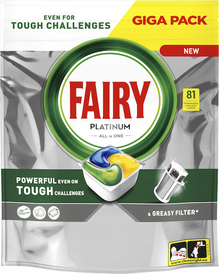 Fairy Platinum All In One Geschäftliche 81 Kapseln Geschirrspülmittel