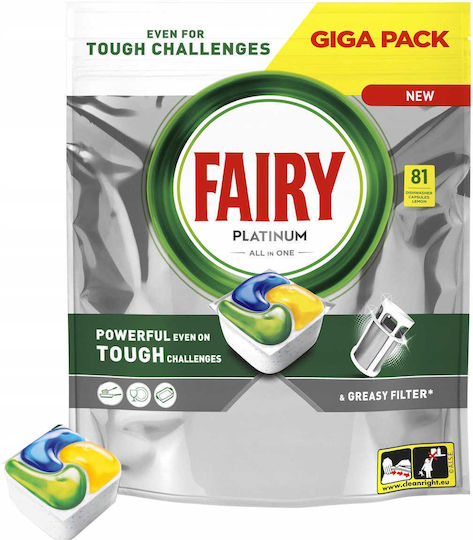 Fairy Platinum All In One Geschäftliche 81 Kapseln Geschirrspülmittel