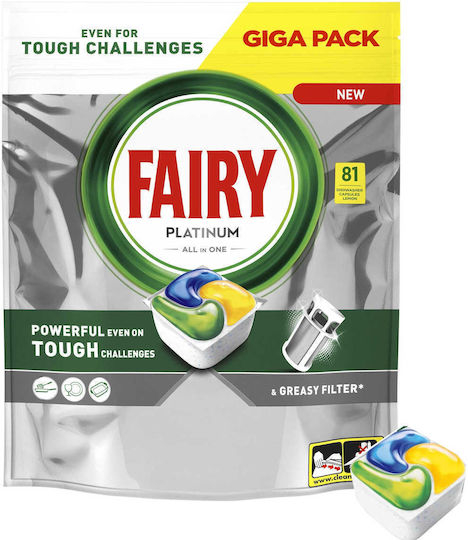 Fairy Platinum All In One Geschäftliche 81 Kapseln Geschirrspülmittel