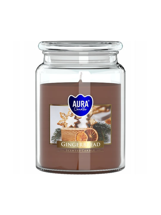 Aura Glass Aromatic Candle In Jar With Cinnamon Scent