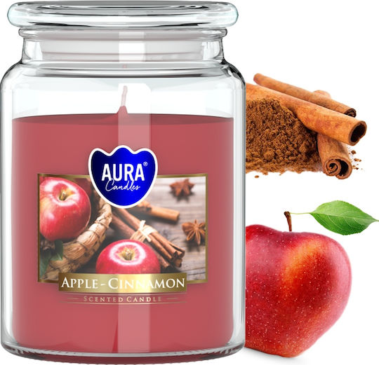 Aura Glass Aromatic Candle In Jar With Cinnamon Scent