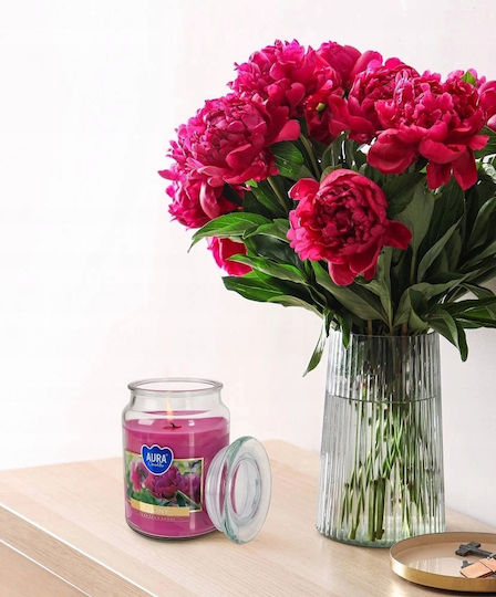 Aura Glass Αρωματικό Κερί σε Βάζο με Άρωμα Βανίλια