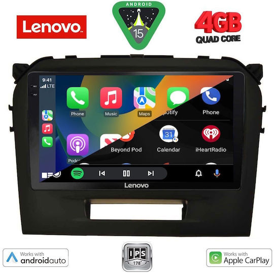 Lenovo Car Audio System for Suzuki Vitara 2016-2022 (Bluetooth/USB/WiFi/GPS/Apple CarPlay/Android Auto) with 9" Touch Screen