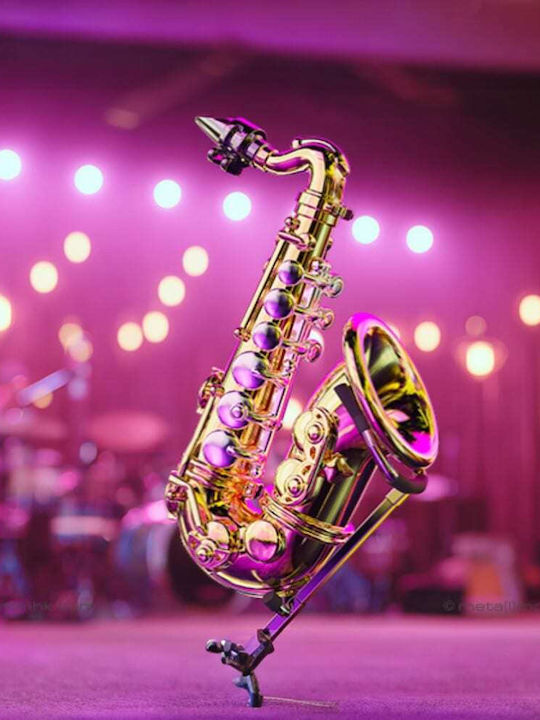 Μπρελόκ Saxophone Μεταλλικό Χρυσό ΜΤΜ400-01 Μπρελόκ Saxophone Μεταλλικό Χρυσό ΜΤΜ400-01