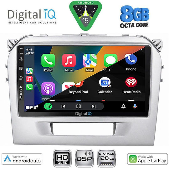 Digital IQ Car Audio System for Suzuki Vitara 2016-2022 Bluetooth USB WiFi GPS Apple CarPlay Android Auto with 9" Touch Screen