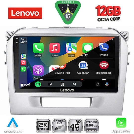 Lenovo Ηχοσύστημα Αυτοκινήτου για Suzuki Vitara 2016-2022 (Bluetooth/USB/WiFi/GPS/Apple-Carplay/Android-Auto) με Οθόνη Αφής 9"