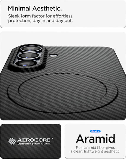 Spigen Air Skin Rückseite Hülle Aramidfaser 1mm Schwarz Galaxy S26+