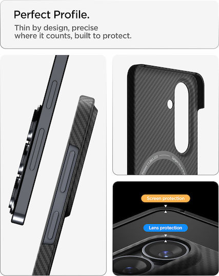 Spigen Air Skin Rückseite Hülle Aramidfaser 1mm Schwarz Galaxy S26+