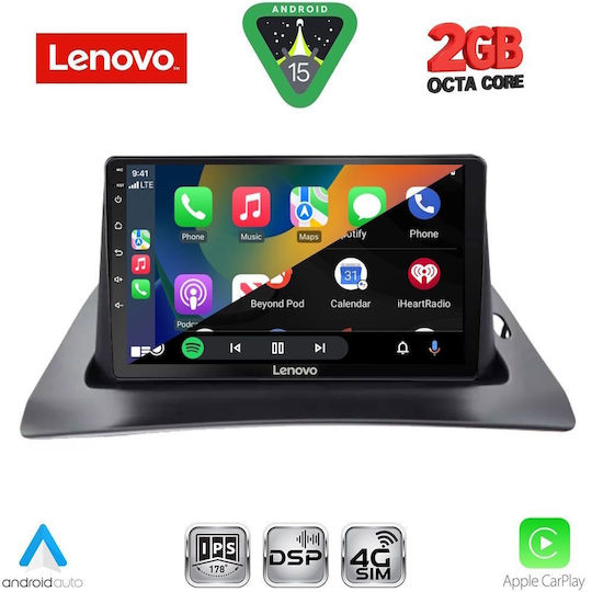 Lenovo Автомобилна аудио система за Renault Kangoo 2010-2021 (Bluetooth/USB/Вграден Wi-Fi/GPS/Apple CarPlay/Android Auto) с Touch Screen 9"