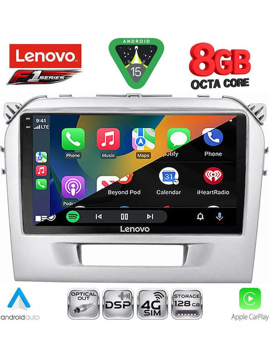 Lenovo Car Audio System for Suzuki Vitara 2016-2022 (Bluetooth/USB/WiFi/GPS/Apple CarPlay/Android Auto) with 9" Touch Screen