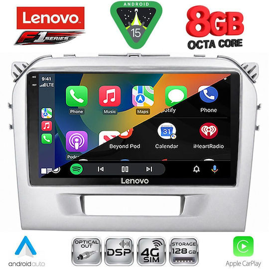Lenovo Ηχοσύστημα Αυτοκινήτου για Suzuki Vitara 2016-2022 (Bluetooth/USB/WiFi/GPS/Apple-Carplay/Android-Auto) με Οθόνη Αφής 9"