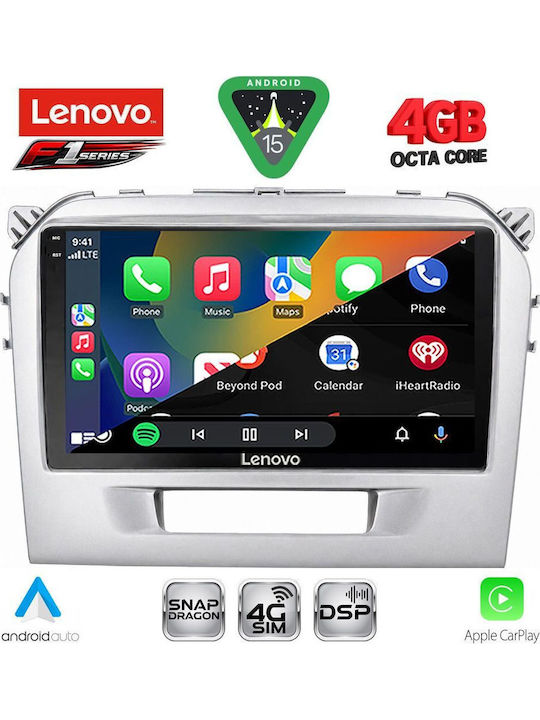 Lenovo Car Audio System for Suzuki Vitara 2016-2022 (Bluetooth/USB/WiFi/GPS/Apple CarPlay/Android Auto) with 9" Touch Screen