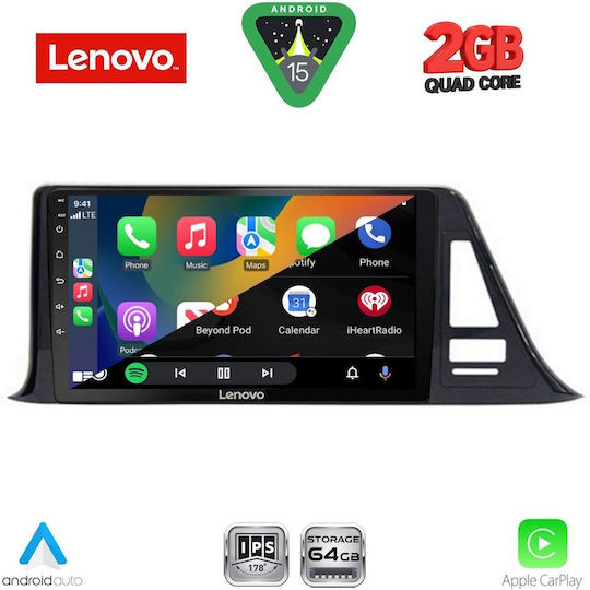 Lenovo Автомобилна Аудио Система за Toyota C-HR 2017-2023 (Bluetooth/USB/Вграден Wi-Fi/GPS/Apple CarPlay/Android Auto) с Touch Screen 9"