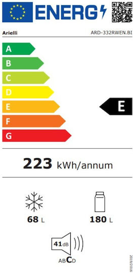 Arielli Εντοιχιζόμενος Ψυγειοκαταψύκτης 248lt NoFrost Υ178.5xΠ54xΒ54.5εκ. Λευκός ARD-332RWEN