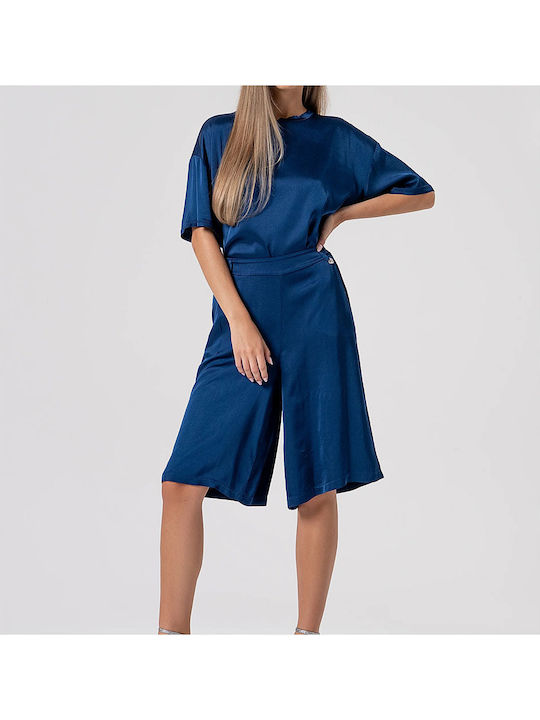 Bluza Damă Mâneci Scurte Albastră