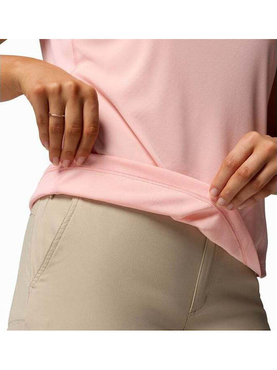 Women's Blouse Short Sleeve Pink