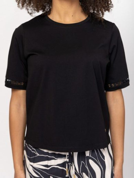 Women's T-shirt Marine/t17081 Black