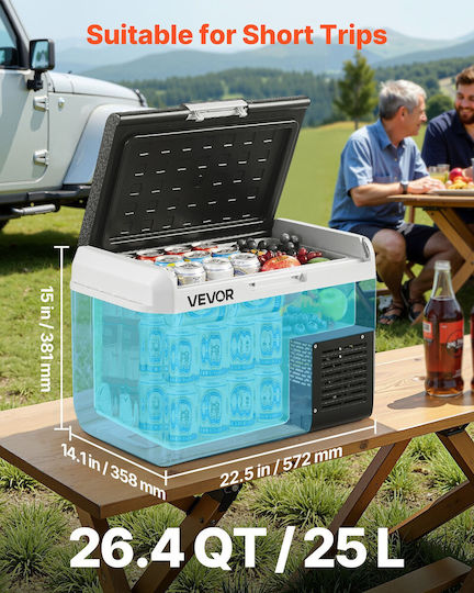 Vevor Tragbarer Kühlschrank 25lt 100-240V / 12V