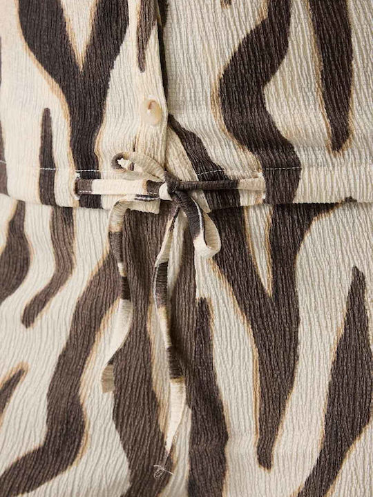 Γυναικεία Μπλούζα Αμάνικη Animal Print Πολύχρωμη