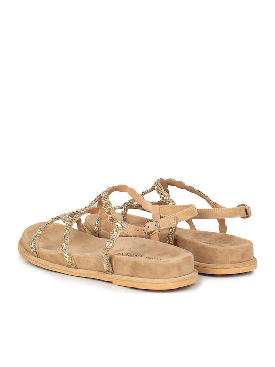 Women's Flat Sandals Beige