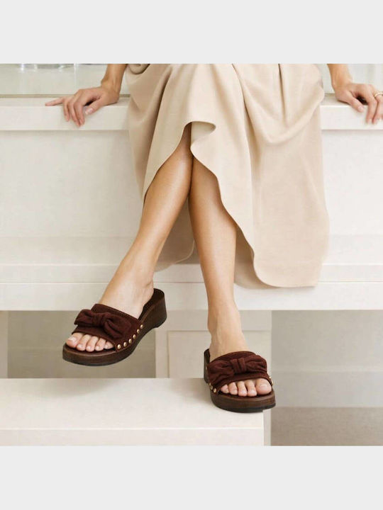 Women's Flat Sandals Flatforms Brown