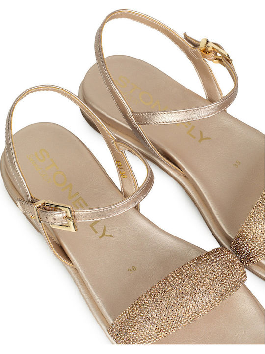 Damen Gold Sandalen