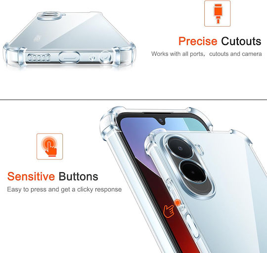 Techsuit Stoßfeste Klare Silikon Handyhülle Für Xiaomi Redmi A7 Pro 4G Transparent