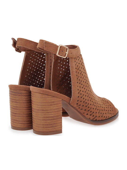 Fabric Sandals Brown