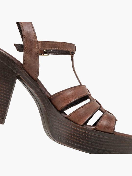 Damen Sandalen Braun