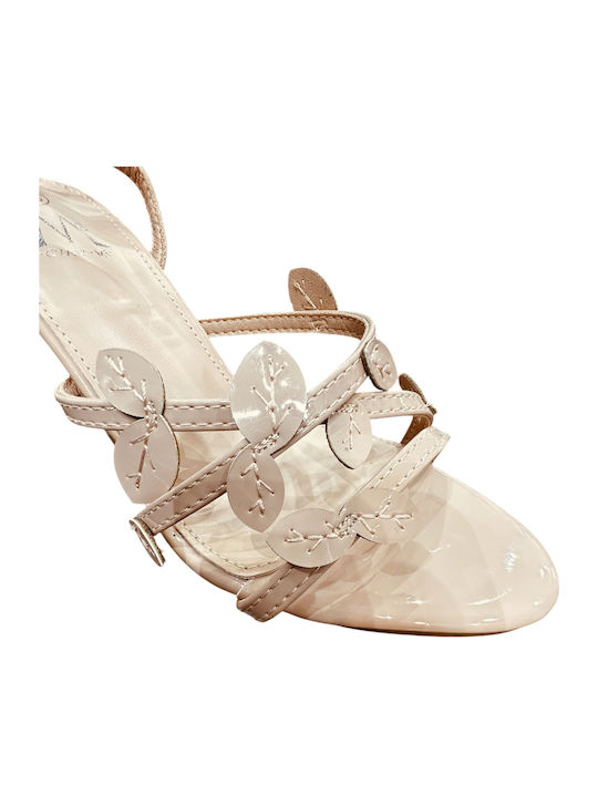 Sandals in Pink Patent Leather