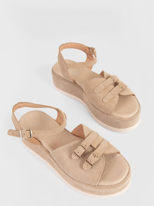 Women's Beige Summer Platforms