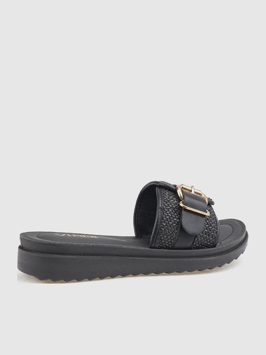 Summer Women's Platform Slippers Style Black