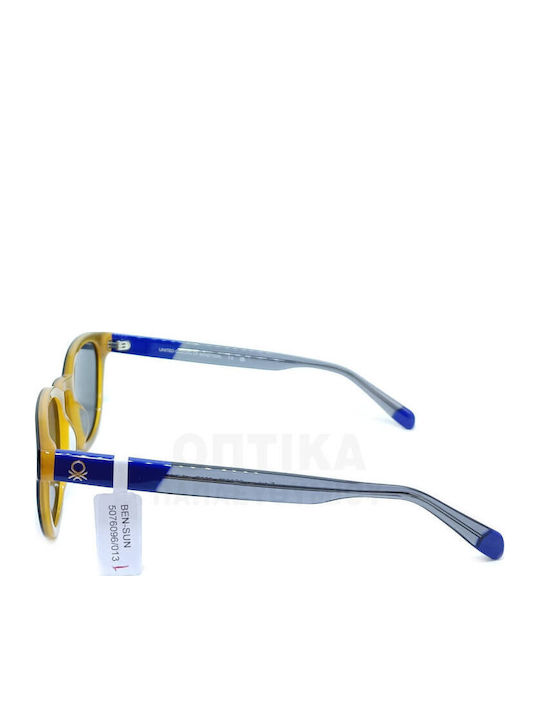 Benetton Unisex Γυαλιά Ηλίου με Μαύρο Σκελετό και Γκρι Polarized Φακό