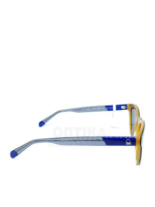 Benetton Unisex Γυαλιά Ηλίου με Μαύρο Σκελετό και Γκρι Polarized Φακό