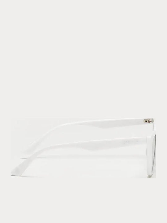 Cosselie Sarah Women Sunglasses With White Frame And Gray Polarized Lens