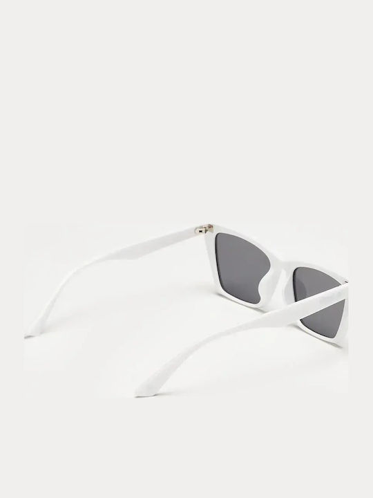 Cosselie Sarah Women Sunglasses With White Frame And Gray Polarized Lens