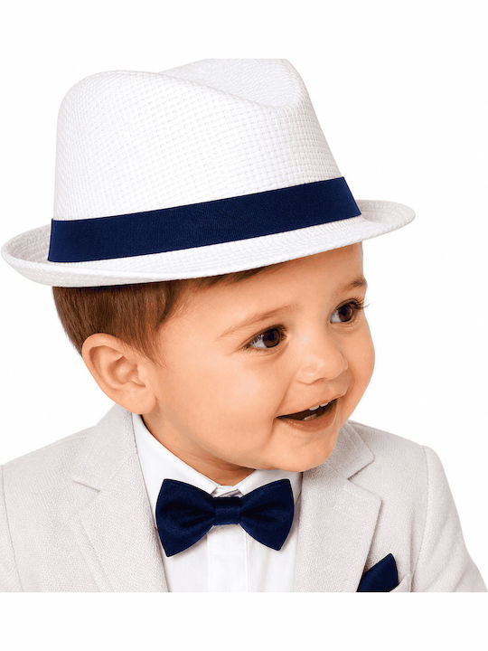 TakTakBaby Kids' Hat Fedora Straw White
