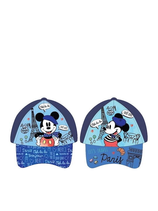 Disney Παιδικό Καπέλο Jockey Υφασμάτινο Mickey Μπλε